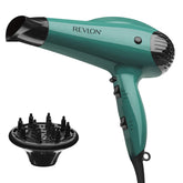 REVLON Volume Booster Hair Dryer in green offers voluminous lift for bold styles.