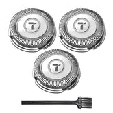 RF RollingFit SH70 replacement heads close-up with ultra-thin blades for a precise close shave