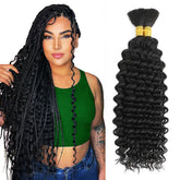 RICROF deep water wave braiding hair bulk for natural boho hairstyles