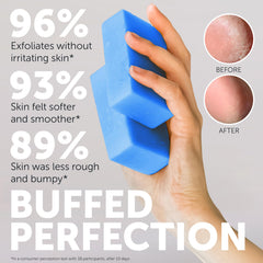 Rida Buffingbar strawberry legs image highlights visible smoothing.