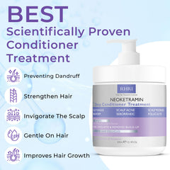 Rida Anti Fungal Deep Conditioner applying to scalp for irritation relief.