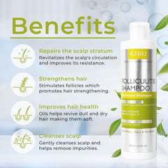 Rida Folliculitis Shampoo lathering during application provides cooling, cleansing action