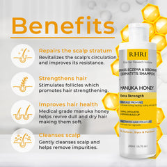Rida Hair Research Institute psoriasis shampoo lather image highlighting scalp cleanse and buildup removal