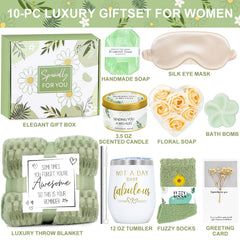 RidaaFri spa set with jasmine candle and soap offering home spa vibes