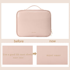 RIGHT AWAY toiletry bag with transparent compartments for easy organization