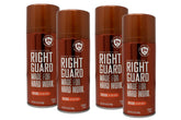 Right Guard Original deodorant spray, pack four, front label for hardworking athletes