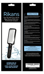 Rikans Colossal Foot File packaging and set highlights a complete stainless steel pedicure kit