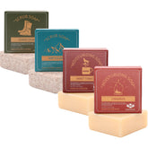 Rinse & Robust mens soap set Jungle wrapper highlights rugged exfoliation for durable cleansing