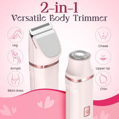 Risina bikini trimmer ceramic blades close-up for gentle trimming