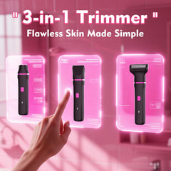 Risina bikini trimmer ceramic-foil blades glide smoothly on sensitive skin