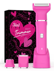 Risina electric razor Barbie pink full setup for stylish on-the-go grooming.