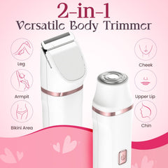 Risina razor with hypoallergenic ceramic blades for sensitive skin