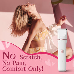 Risina razor demonstrates waterproof bikini-trimmer for delicate areas