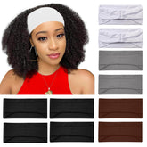 RITOPER black wide elastic headband—soft, moisture-wicking comfort for workouts.