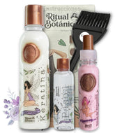 Ritual Botanico Keratina bottle with organic smoothing formula for smoother hair.