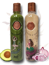 Ritual Botanico S.O.S Shampoo bottle pour shows onion-argan formula for repair and hydration