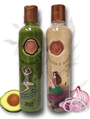 Ritual Botanico S.O.S Shampoo bottle pour shows onion-argan formula for repair and hydration