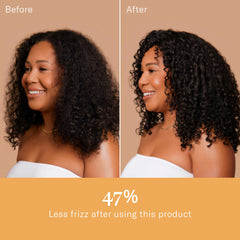 Rizos Curls Multivitamin Leave-In dispense promotes a lightweight, nourishing layer.