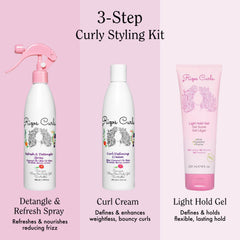 Rizos Curls Refresh & Detangle Spray demonstrates detangling between washes with a silky feel.