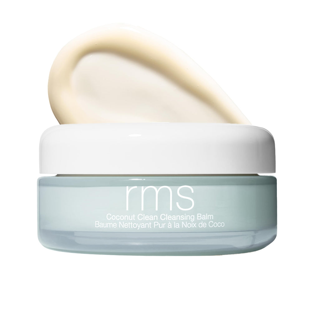 RMS Beauty Coconut Clean Cleansing Balm melts makeup for a gentle, radiant cleanse.