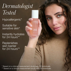 RMS Beauty Radiance Lock Mist dewy-finish creates a soft glow without stickiness