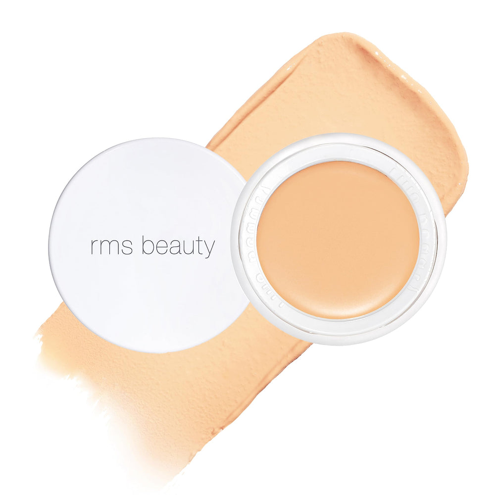rms beauty UnCoverup creamy swatch shows buildable full coverage for dark circles