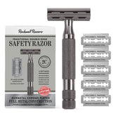 Rockwell Razors 2C gunmetal chrome razor for a precise, smooth shave.