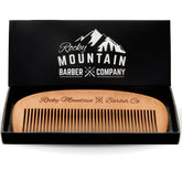 Rocky Mountain Barber Company peine de madera antiestático para barba y cabello.