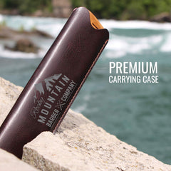 Rocky Mountain Barber Company medium-tooth section helps manage thicker hair.
