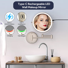 Rocollos dimming touch control enables precise brightness for makeup tasks