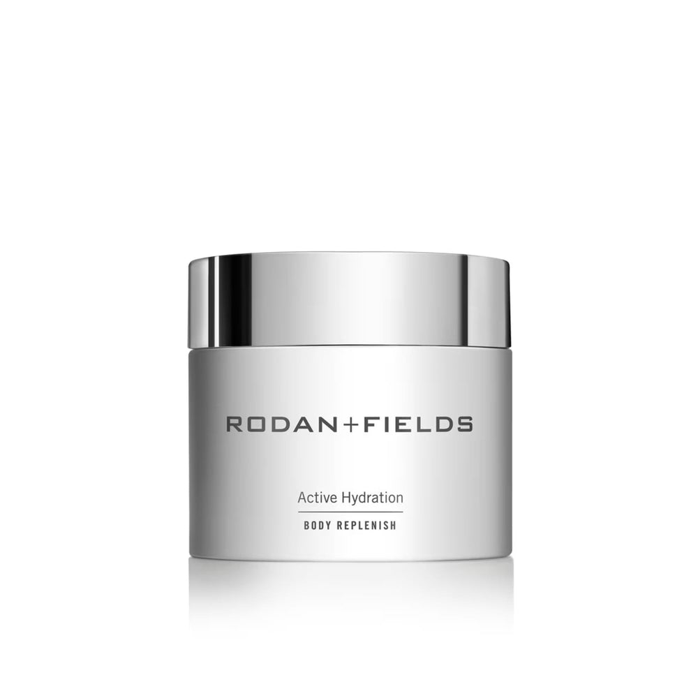 RODAN + FIELDS Active Hydration bottle front, sleek packaging for daily use.