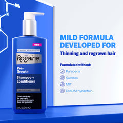 Rogaine lather texture demonstrating gentle cleansing action