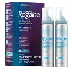 Rogaine front packaging showing women 5% foam for targeted regrowth