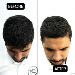Rolda Power Styling Gel no-flake formula sign on cap for clean finish.