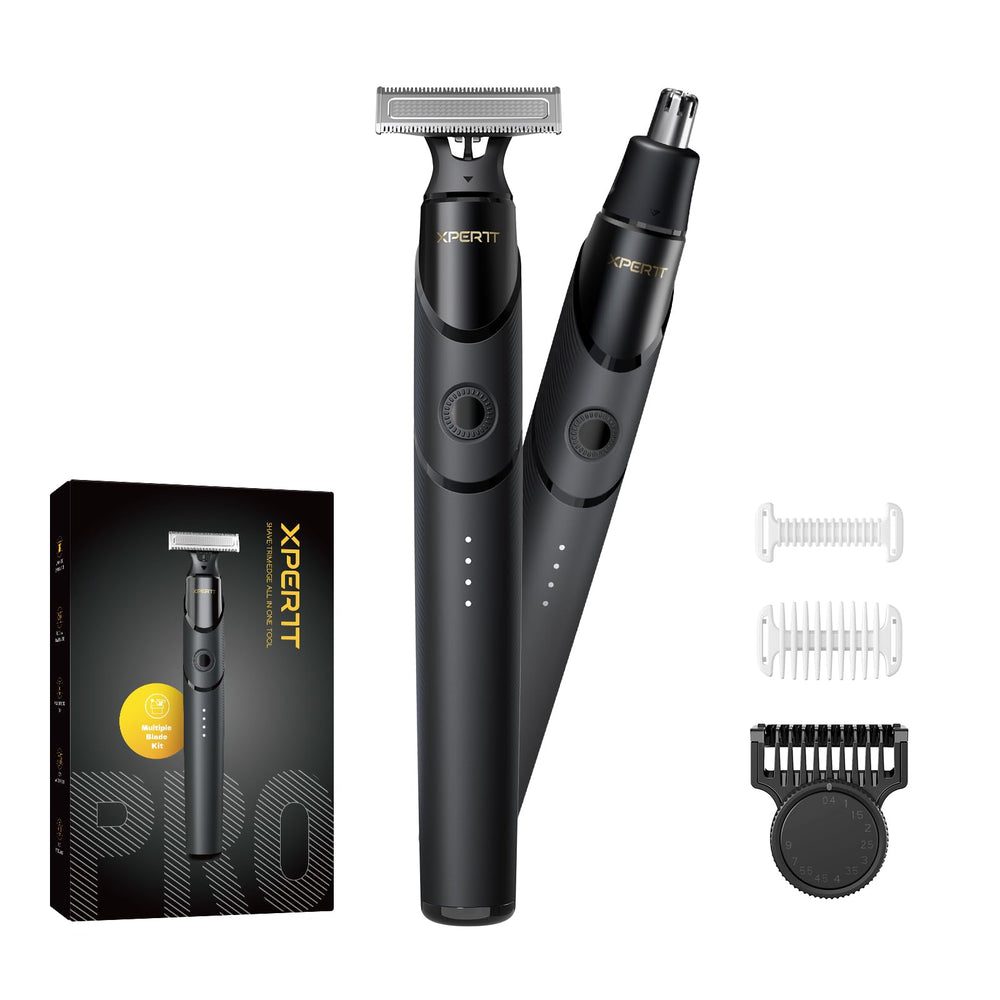 Roleader Xpert T styling shaver face close-up with precision blades for smooth facial grooming