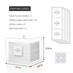 Rolheit acrylic face-towel-holder sealed-dustproof design preserves towel freshness.