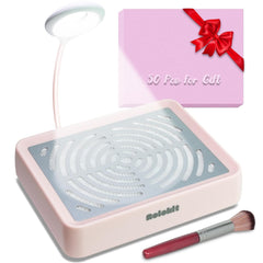 Rolokit nail dust collector with lamp focuses light for precise nail art
