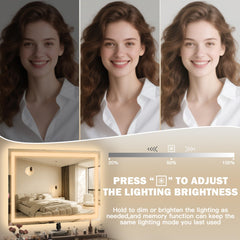 ROLOVE 38x28 mirror wall-mount kit included for flexible placement.