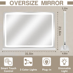ROLOVE LED lighting with dimmable three modes adapts warm, cool, or natural light for any look