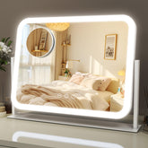 ROLOVE lighted makeup mirror 16x12 display for full-face makeup and skincare