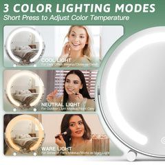ROLOVE vanity mirror 360-degree rotation enables flexible angles
