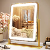 ROLOVE vanity mirror lights 12.6x15 inches for full-face makeup viewing and desk setup