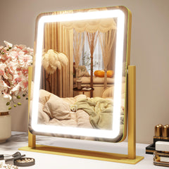 ROLOVE vanity mirror lights 12.6x15 inches for full-face makeup viewing and desk setup