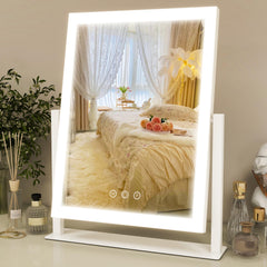 ROLOVE vanity mirror with lights shows three-color mode for accurate makeup