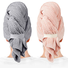 ROLSHOL secure-wrap elastic band keeps towel in place during drying