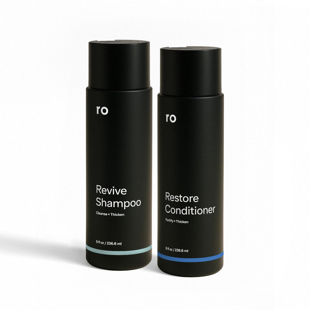 ROMAN Ro Revive Shampoo bottle with mint clarifying formula for thicker-looking hair