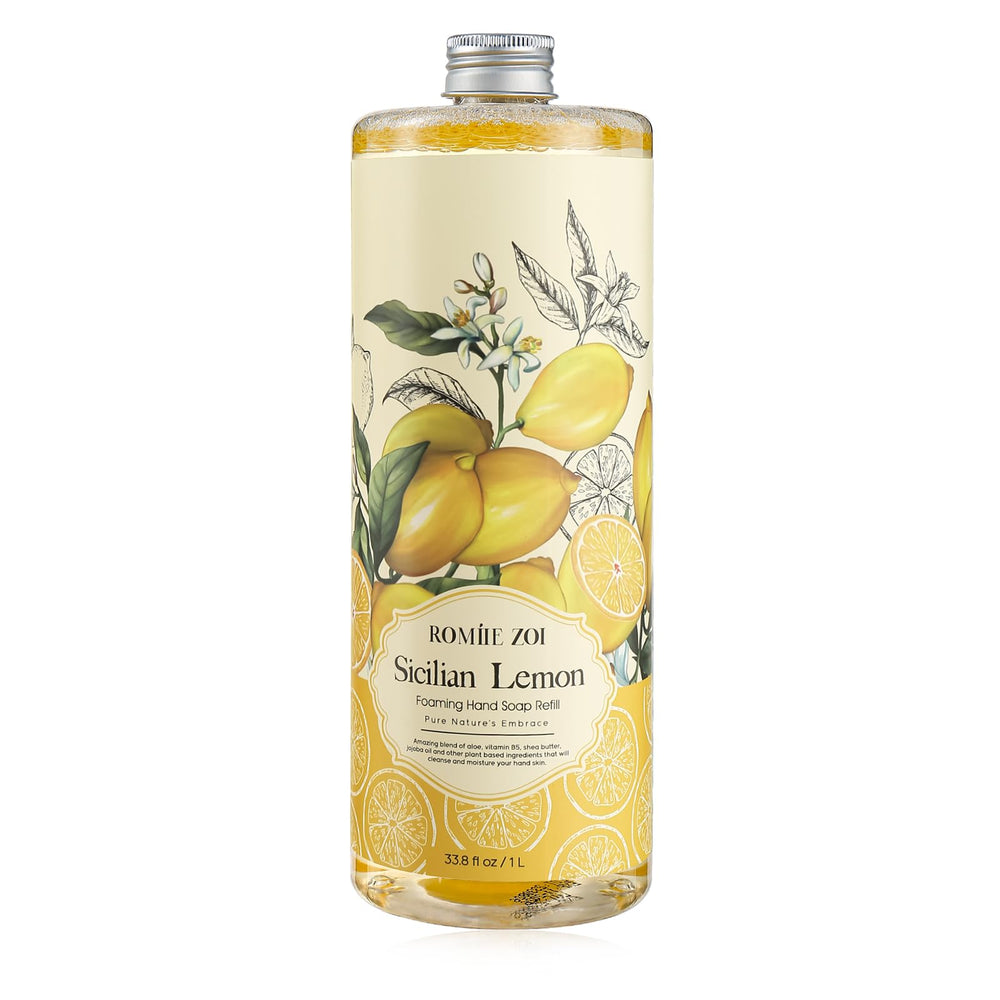 ROMIIE ZOI lemon foaming hand soap refill bottle for daily freshness