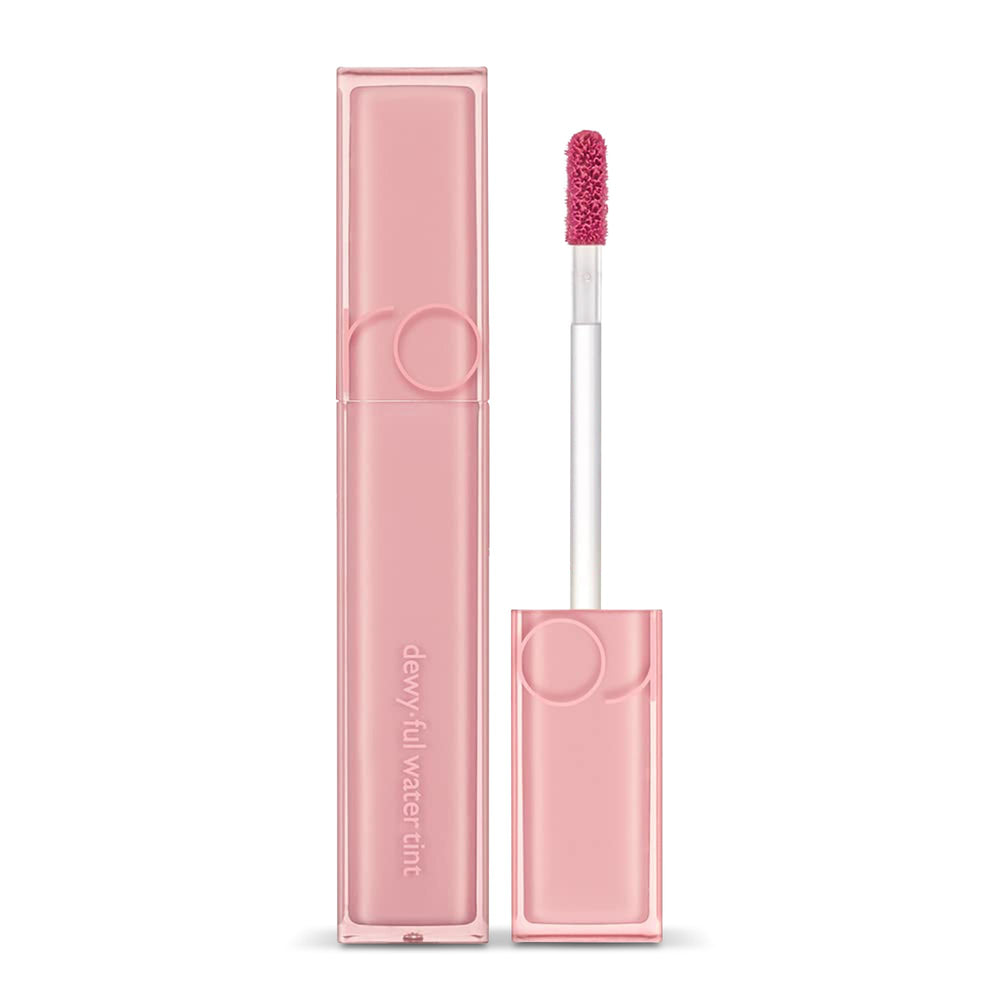 rom&nd DEWY·FUL Water Tint 13 Custard Mauve packaging with glossy glow and easy application.