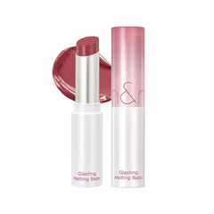 rom&nd Glasting Melting Balm 07 Mauve Whip shot shows transparent glow and lightweight hydration.