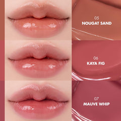 rom&nd Glasting Melting Balm Trio application demonstrates smooth glide and precise 1mm control.